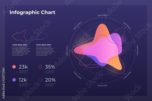 Dashboard infographic template with big data visualization. Pie charts, workflow, web design, UI elements.