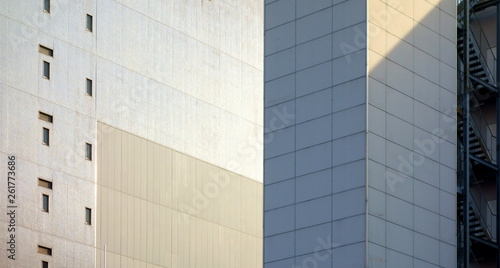 The exterior wall of office building