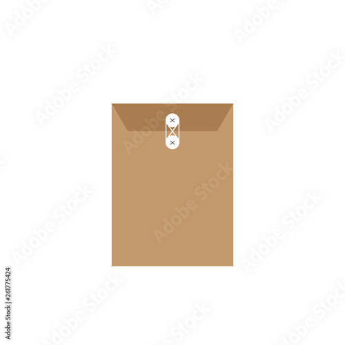 vector of close brown business envelope