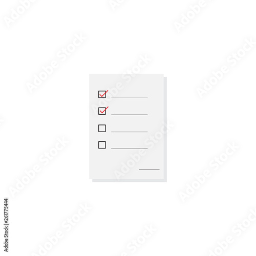 vector of check list in business document