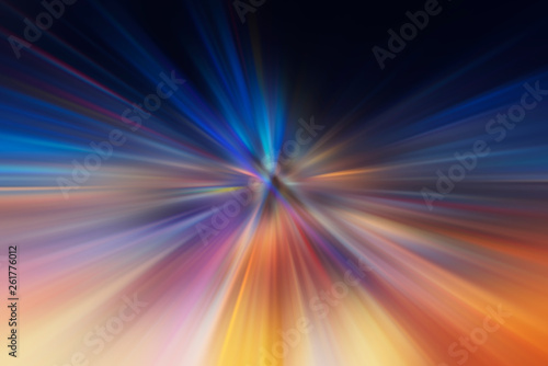 Abstract background from colorful lighting as motion zoom fastest movement.