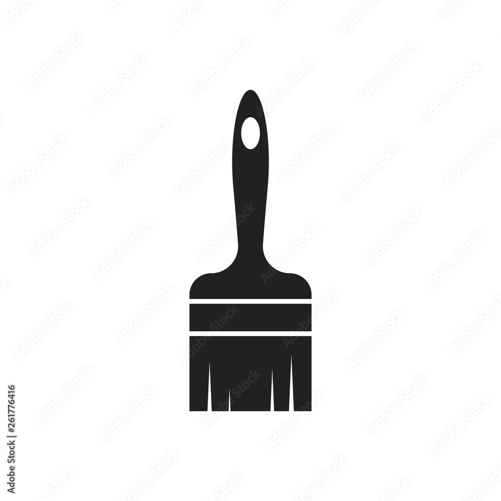 Brush icon. Vector. Flat design. Isolated. Brush icon. Vector. Flat design. Isolated.