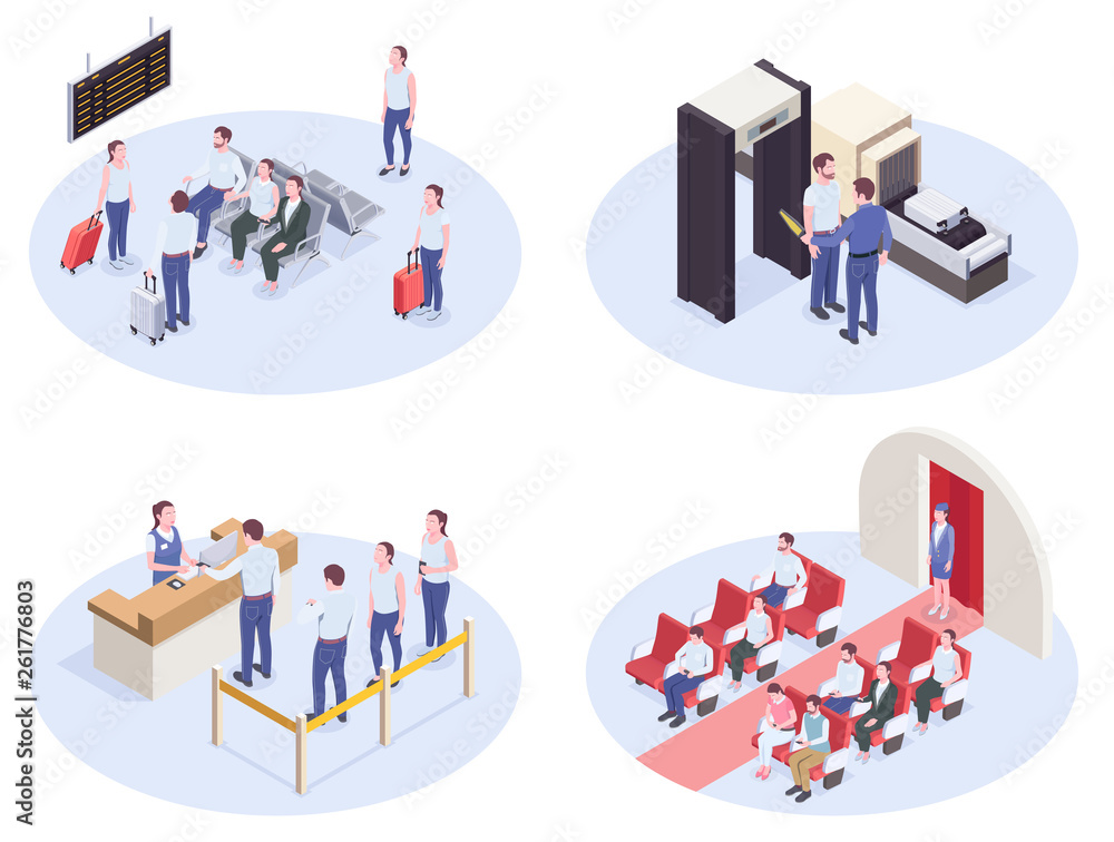 Airport Isometric Compositions Set