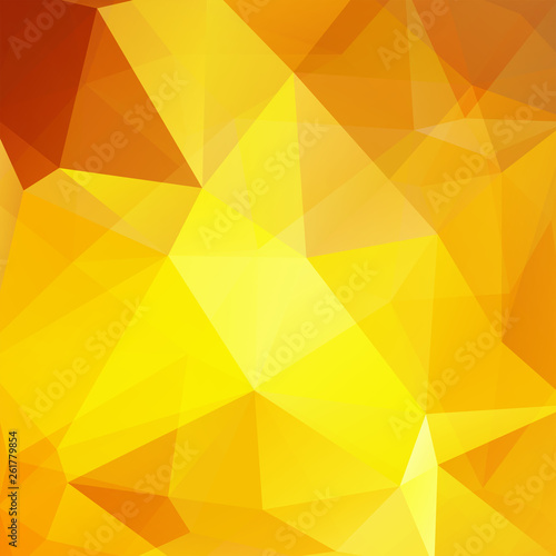 Yellow polygonal vector background. Can be used in cover design  book design  website background. Vector illustration