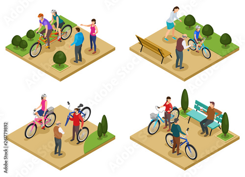 People And Bicycle 2x2 Design Concept