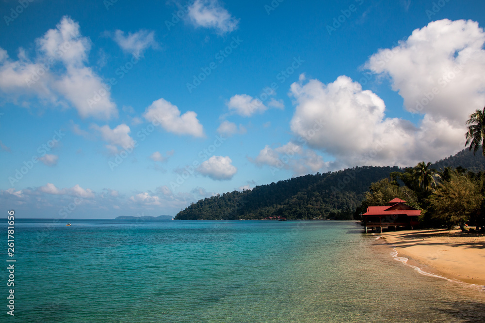 Obraz premium Tekek beach of Tioman island in Malaysia