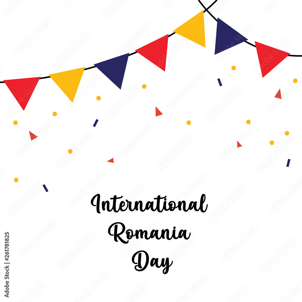 Fototapeta premium International Romania Day Vector Template Design Illustration