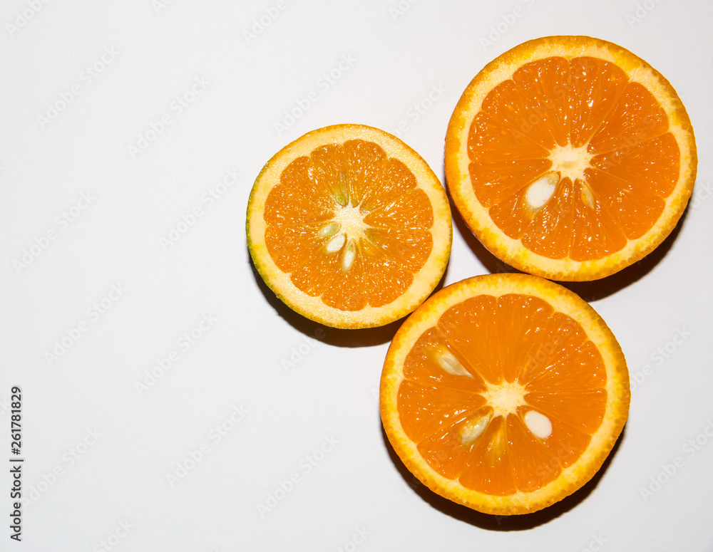 Oranges isolated on white background Oranges isolated on white background