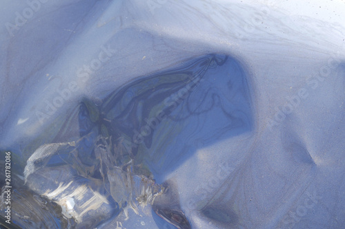 Wall Mural dent on iron, car hood after accident