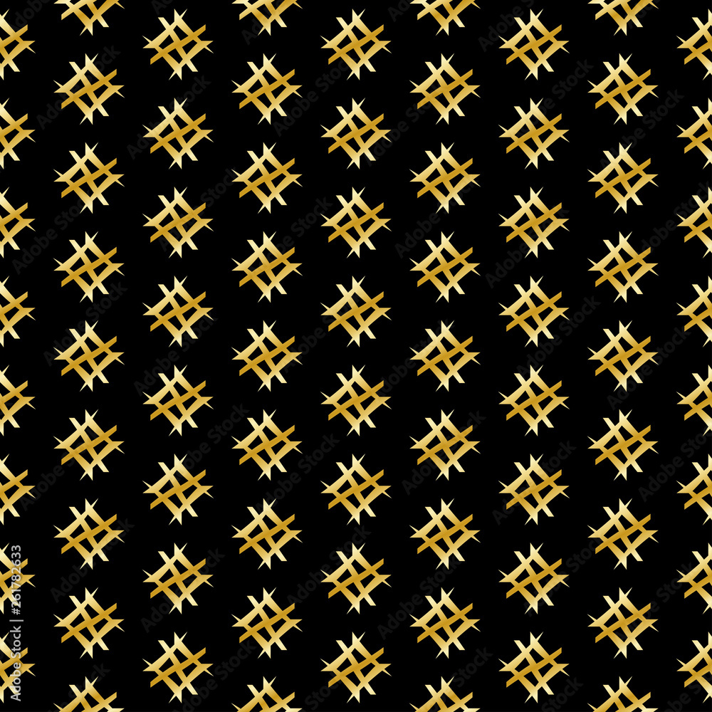 Seamless geometric pattern. Modern golden texture for backdrop or background with abstract geometric shapes. Vector illustration. Seamless geometric pattern. Modern golden texture for backdrop or background with abstract geometric shapes. Vector illustration.