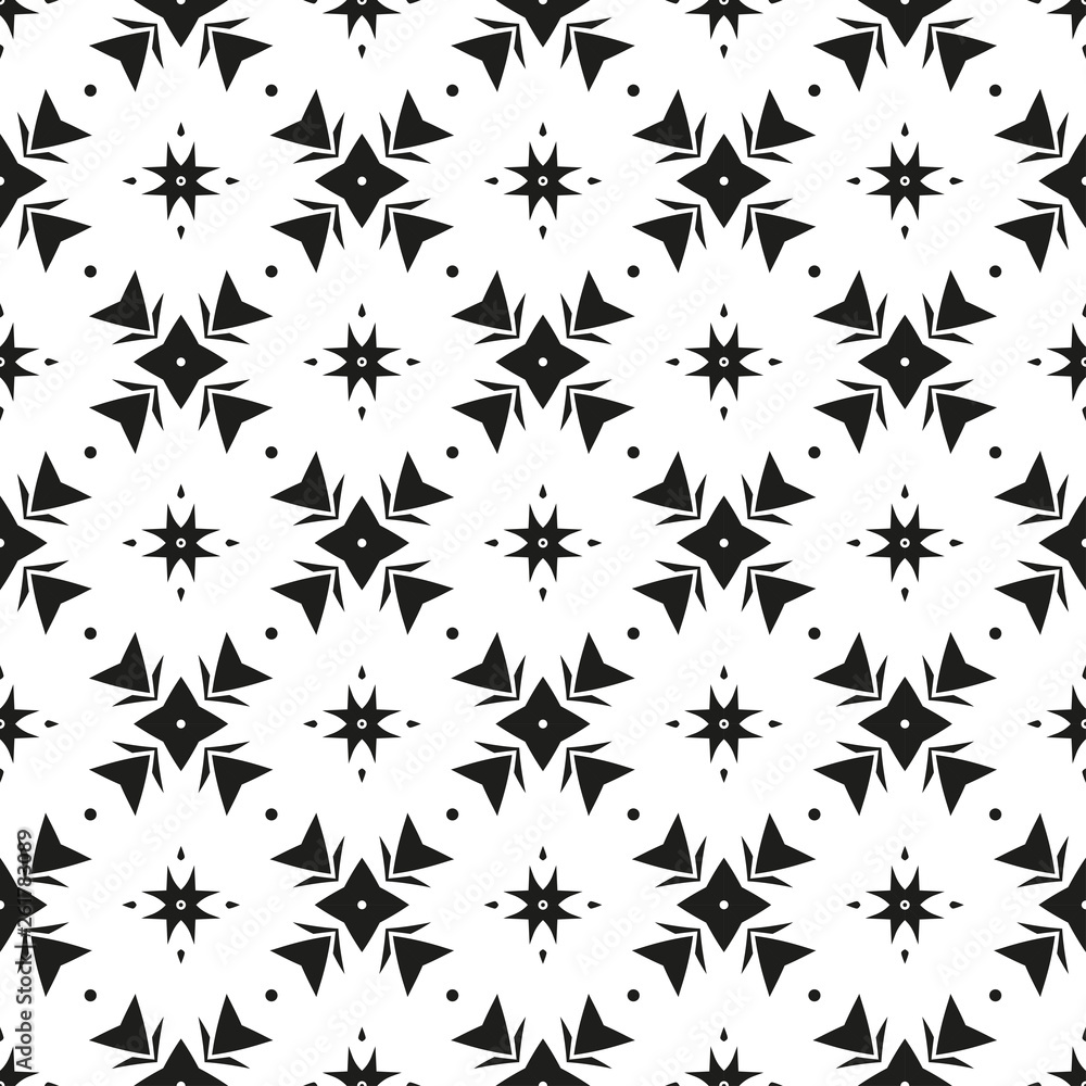 Seamless geometric pattern. Modern stylish monochrome texture for backdrop or background with abstract geometric shapes. Vector illustration. Seamless geometric pattern. Modern stylish monochrome texture for backdrop or background with abstract geometric shapes. Vector illustration.