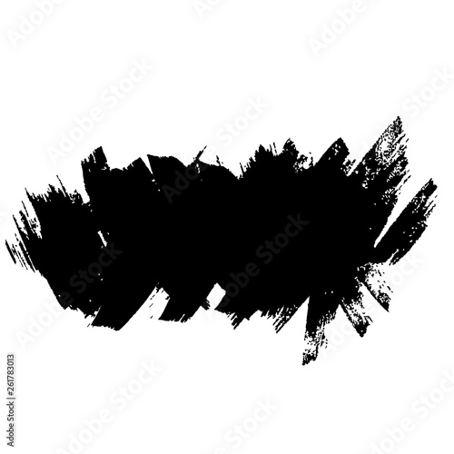 Abstract hand drawn ink dry brush banner. Vector illustration.