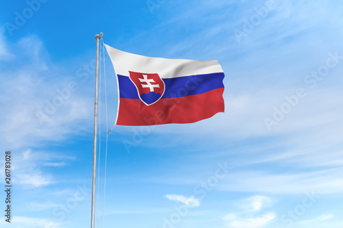 Wallpaper Mural Slovakia flag over blue sky background