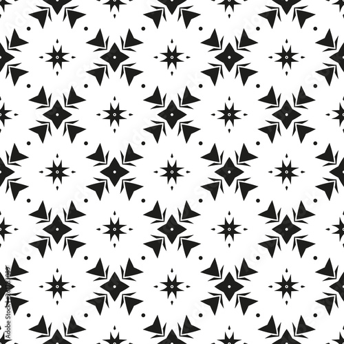 Seamless geometric pattern. Modern stylish monochrome texture for backdrop or background with abstract geometric shapes. Vector illustration.