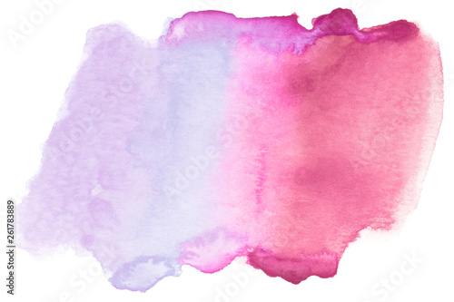 stain with watercolor magenta paint