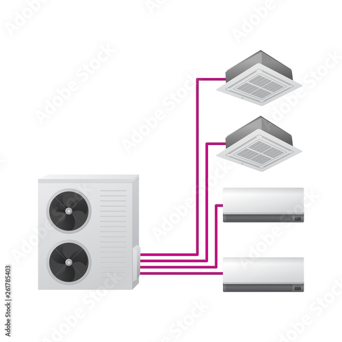 Multi split air conditioning system.