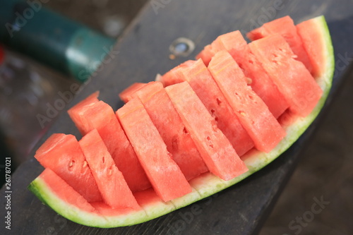 fruit watermelon beautifully sliced watermelon