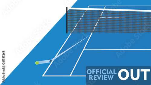 Tennis official review. vector illustration