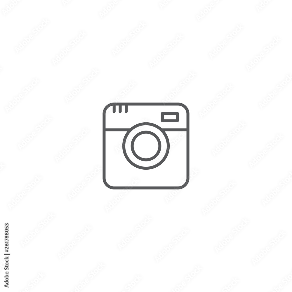 social media Camera vector icon flat style isolated on white background social media Camera vector icon flat style isolated on white background