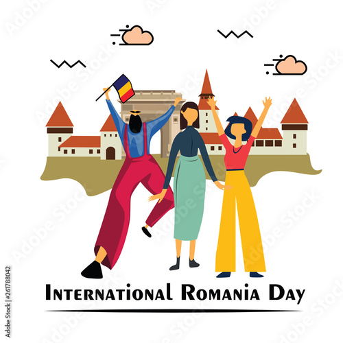 Photos International Romania Day Vector Template Design Illustration