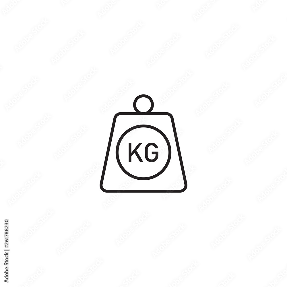 Obraz premium Kilogram vector icon flat style isolated on white background