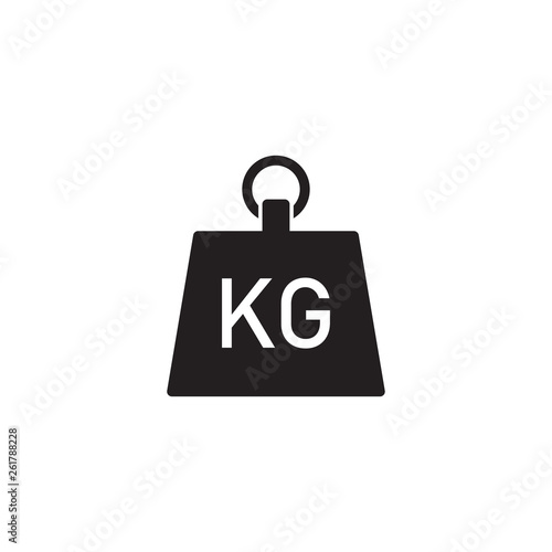 Kilogram vector icon flat style isolated on white background