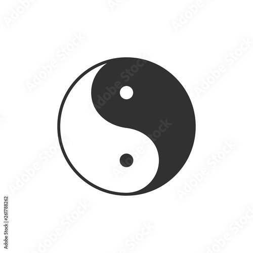 Ying yang symbol. harmony and balance concept. vector illustration isolated on white background.