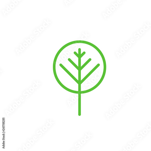 Simple Green Tree icon. Vec...