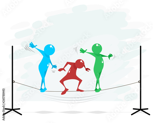 Maintaining balance on a rope