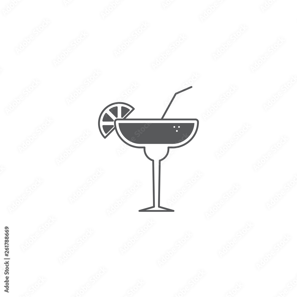 Drink glass vector icon isolated on white background Drink glass vector icon isolated on white background