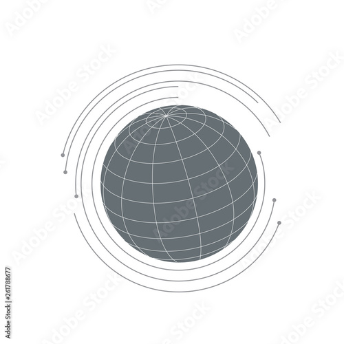 Planet icon fith futuristic...