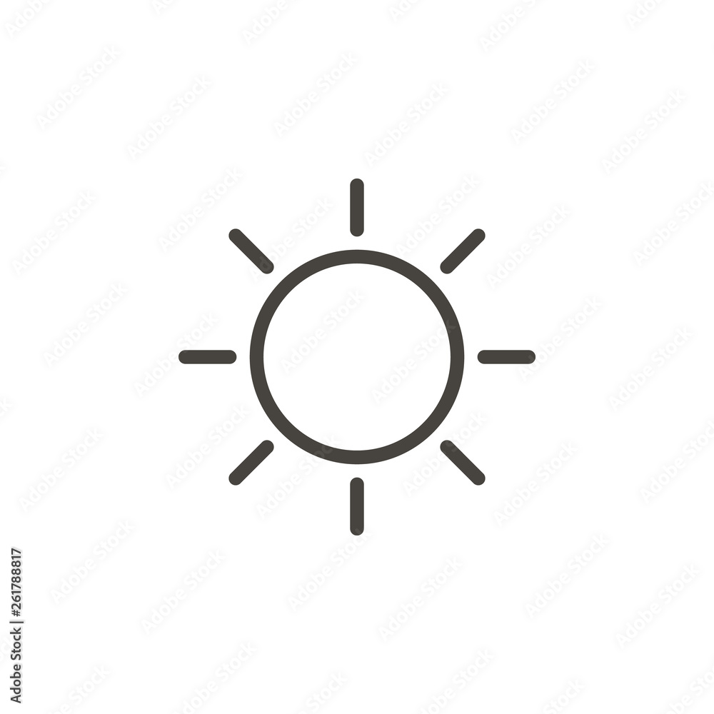 Sun vector icon. Element of weather for mobile concept and web apps illustration. Thin line icon for website design and development. Vector icon Sun vector icon. Element of weather for mobile concept and web apps illustration. Thin line icon for website design and development. Vector icon
