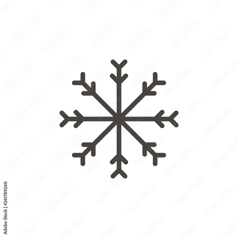 Snow vector icon. Element of weather for mobile concept and web apps illustration. Thin line icon for website design and development. Vector icon