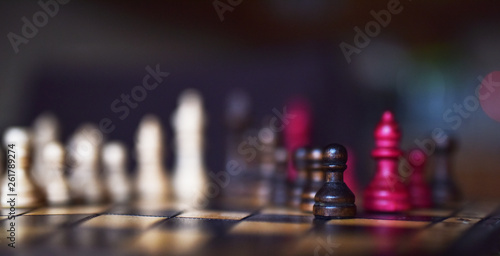 Wallpaper Mural wooden chess pieces on the Board Torontodigital.ca