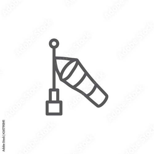 Airflow, direction, wind vector icon. Element of weather for mobile concept and web apps illustration. Thin line icon for website design and development. Vector icon