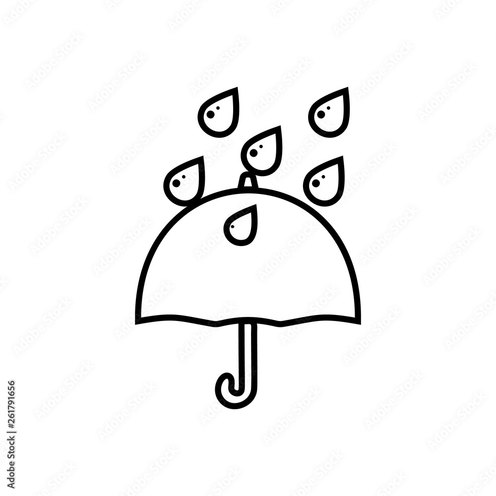 umbrella and rain sign icon. Element of Weather for mobile concept and web apps icon. Outline, thin line icon for website design and development, app development umbrella and rain sign icon. Element of Weather for mobile concept and web apps icon. Outline, thin line icon for website design and development, app development