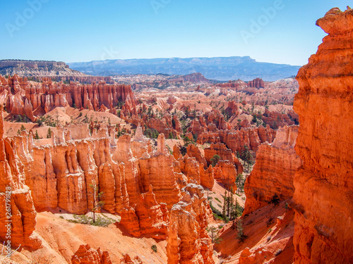 Canyon and Rock Formations Landscape with Blue Skies