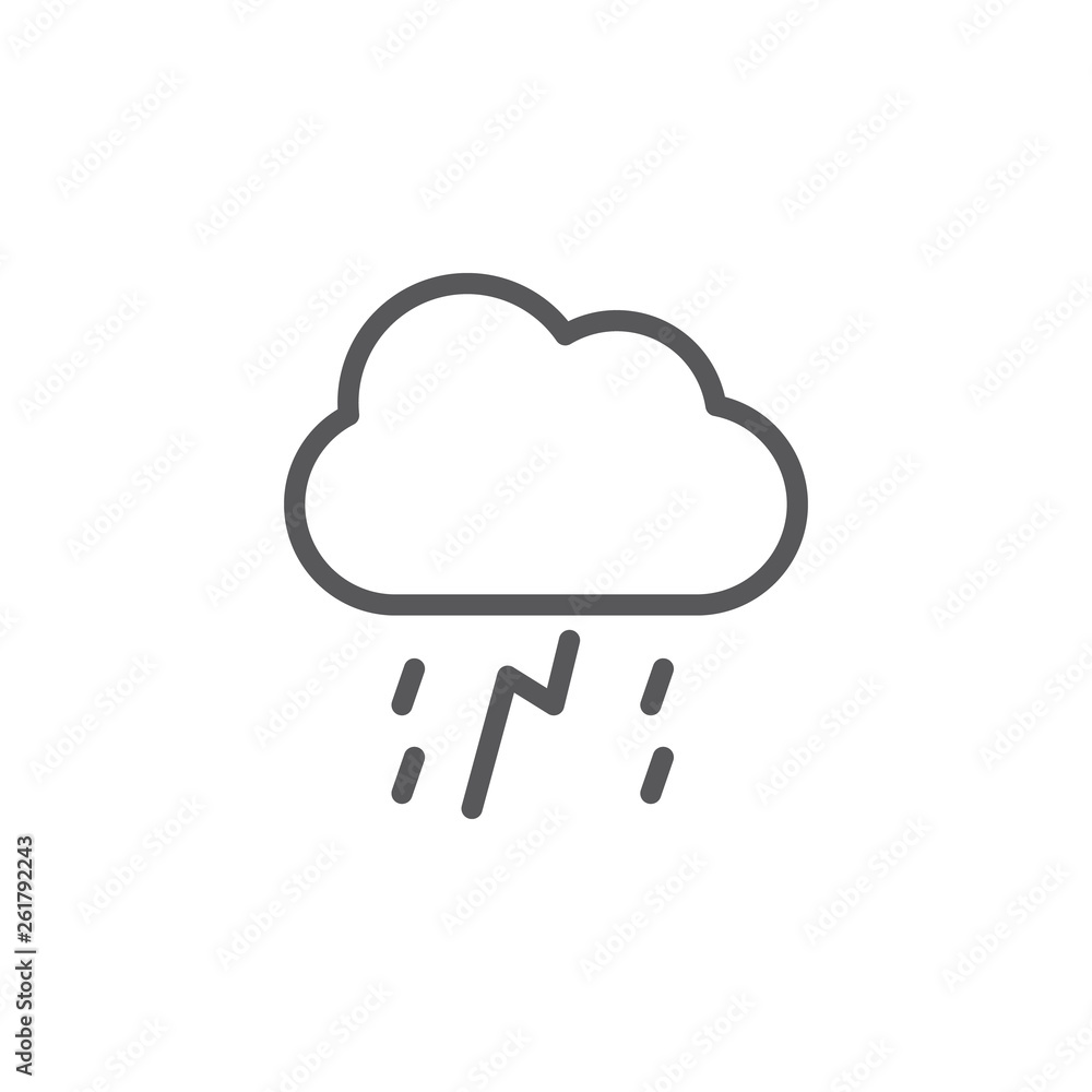 Cloud, rain, lighting vector icon. Element of weather for mobile concept and web apps illustration. Thin line icon for website design and development. Vector icon Cloud, rain, lighting vector icon. Element of weather for mobile concept and web apps illustration. Thin line icon for website design and development. Vector icon