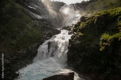 waterfall in the mountains