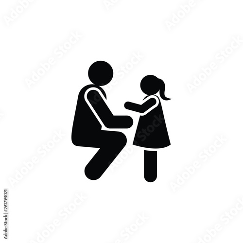 Child, listen, parenting icon. Element of positive parenting icon. Premium quality graphic design icon. Signs and symbols collection icon for websites, web design