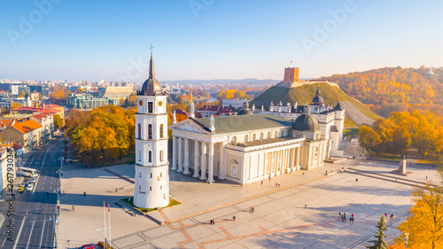 Aerial view of Vilnius city, Lithuania photo