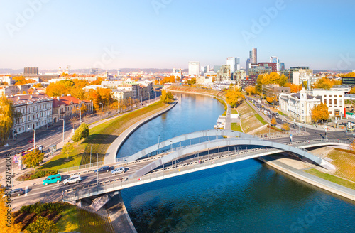 Aerial view of Vilnius city, Lithuania photo