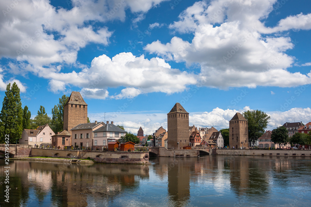 Strasbourg, medieval bridge Ponts Couverts in the Strasbourg, medieval bridge Ponts Couverts in the