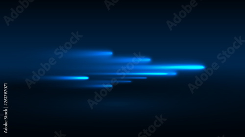 Blue linear spark light splash of energy