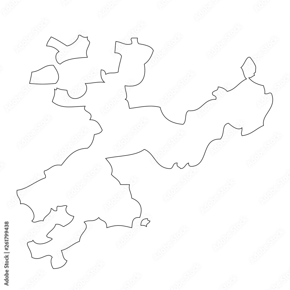 Solothurn. A map of the province of Switzerland