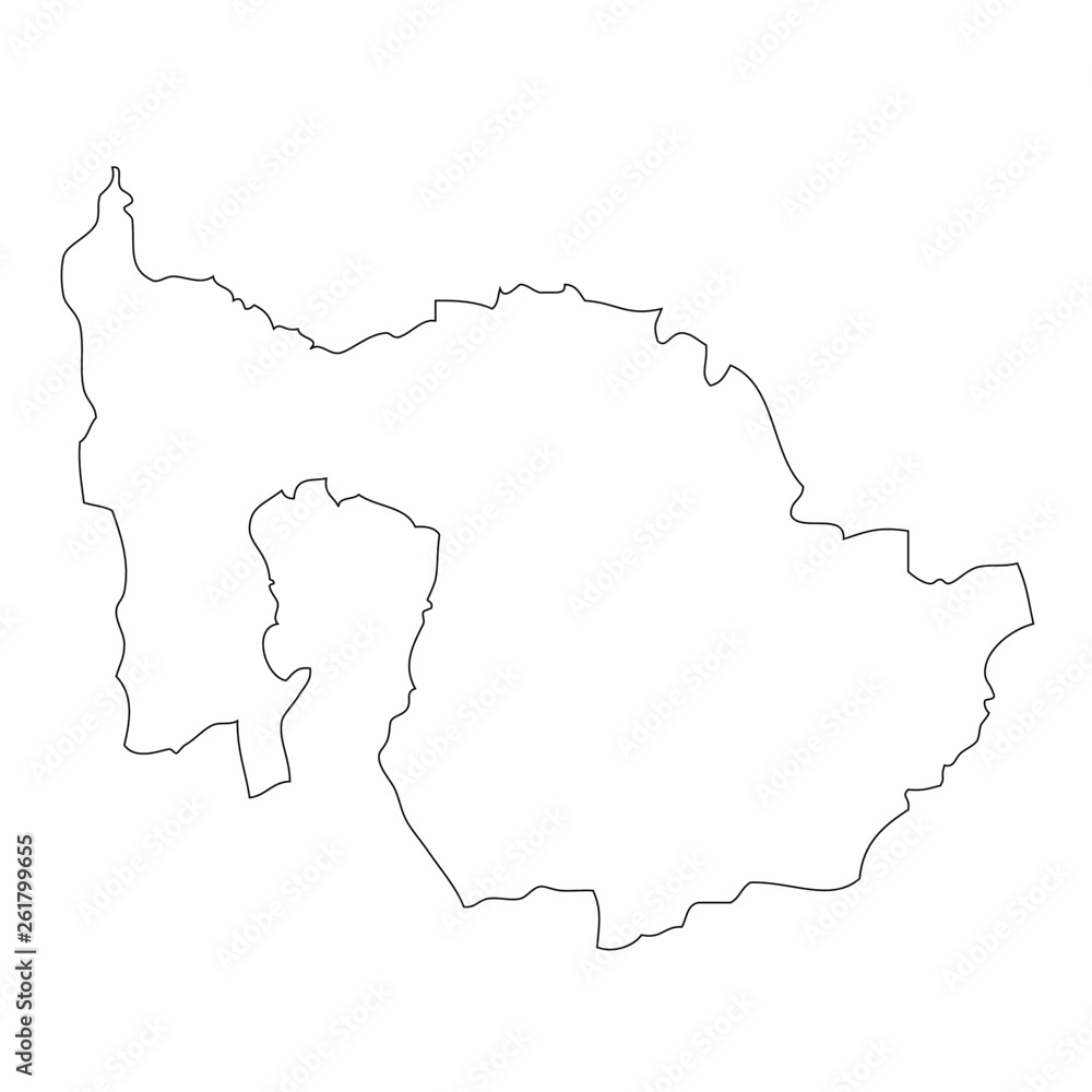 Zug. A map of the province of Switzerland