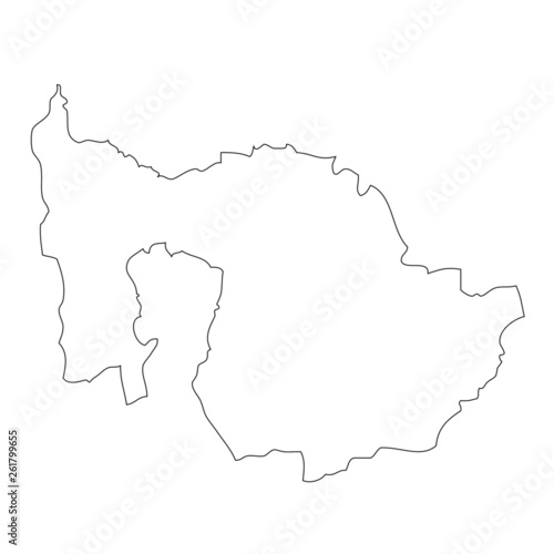 Zug. A map of the province of Switzerland