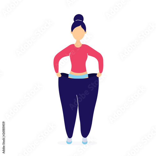 Slim woman in oversized pants © Inna