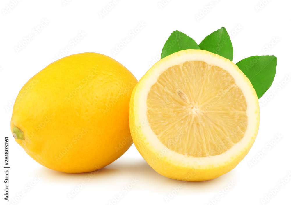 Lemons isolated on white background