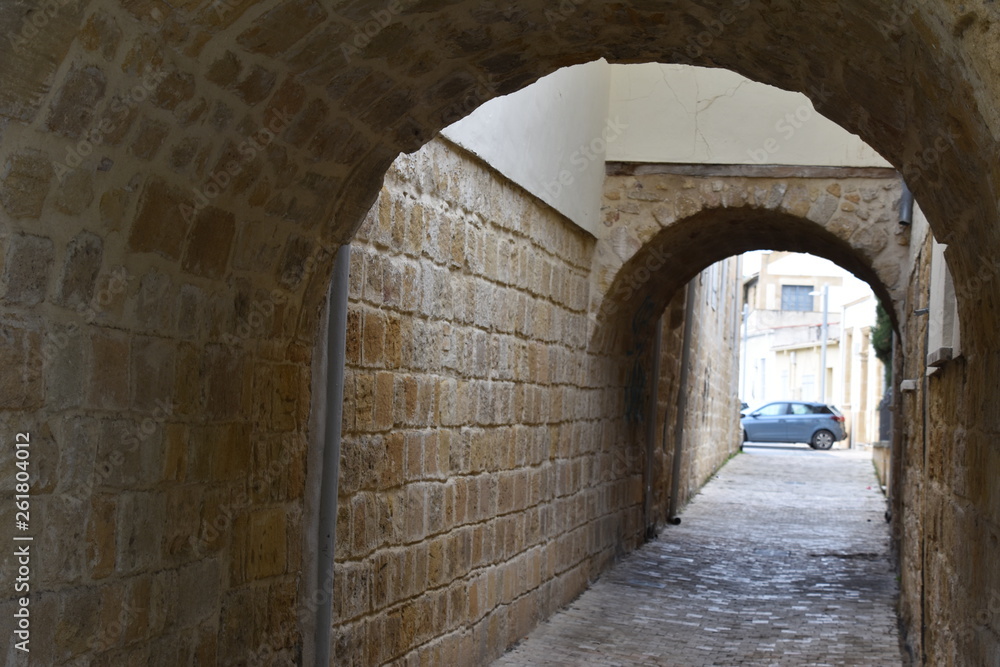 Obraz premium Nicosia, Cyprus Stone Alleyway